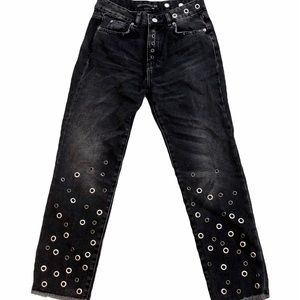Zara TRF Grommet Jeans